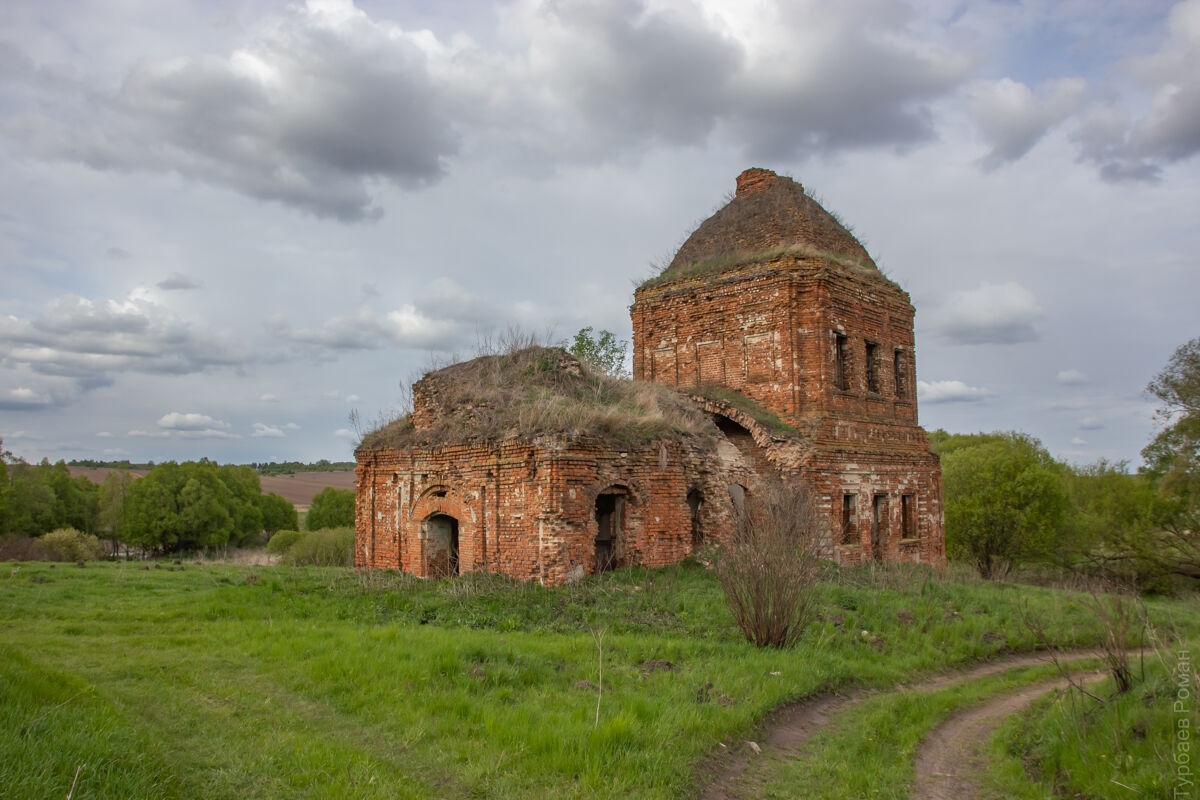 Церковь Спаса Всемилостивого, Спасское (Щёкинский район, Тульская область). фасады, Вид с юго-запада