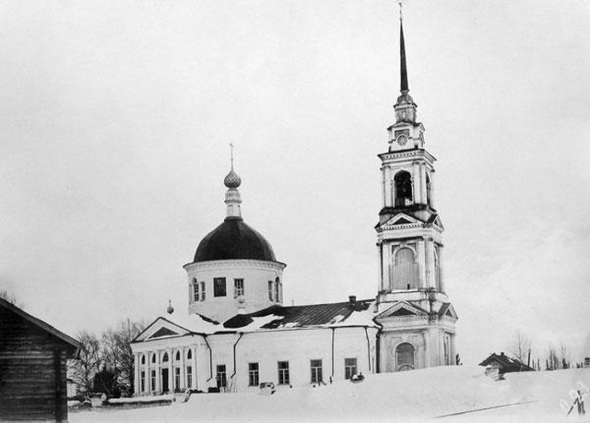 Церковь Собора Пресвятой Богородицы, Шушкодом (Буйский район, Костромская область). архивная фотография, фото 1900 года с сайта http://wikimapia.org/30434775/ru/