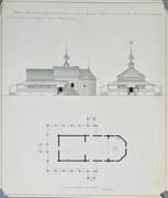 Церковь Илии Пророка на Карачаровском поле, Обмерный чертёж  1842-1845 гг. из фондов ГИМ. (ГК № 46403709)<br>, Муром, Муромский район и г. Муром, Владимирская область