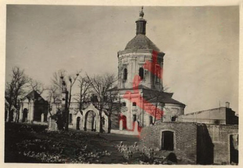 Церковь Успения Пресвятой Богородицы, Дорогобуж (Дорогобужский район, Смоленская область). архивная фотография, Фото 1941 г. с аукциона e-bay.de