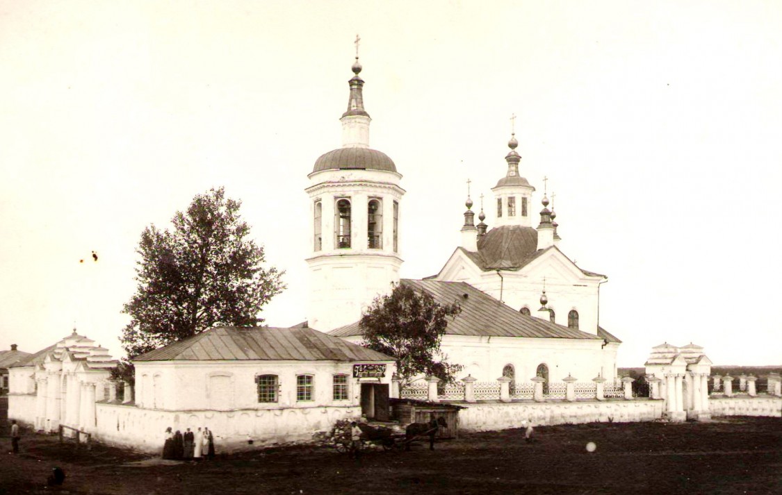 Церковь Владимирской иконы Божией Матери, Крутиха (Крутихинское) (Далматовский район, Курганская область). архивная фотография, Юго-западный вид. Фото Б. Лундина, 1924 г.
