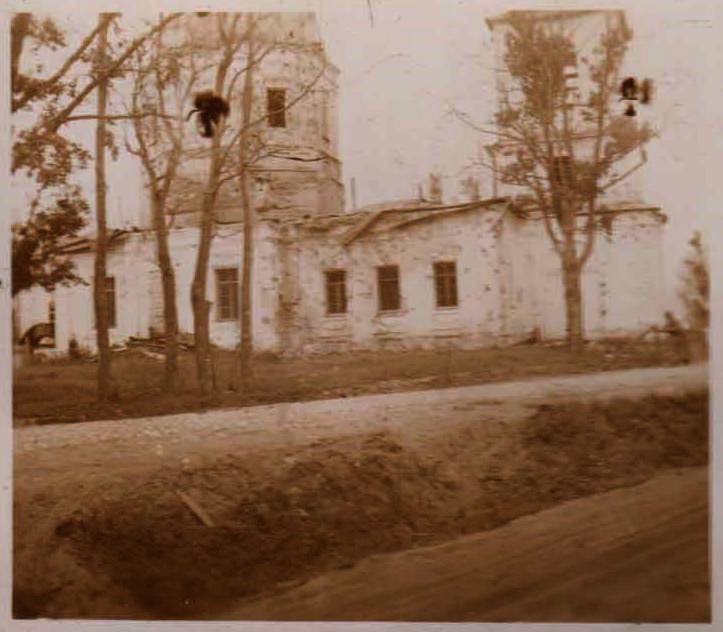 Церковь Николая Чудотворца (старая), Новоржев (Новоржевский район, Псковская область). архивная фотография, Северный фасад. Фото 1941 г. с аукциона e-bay.de
