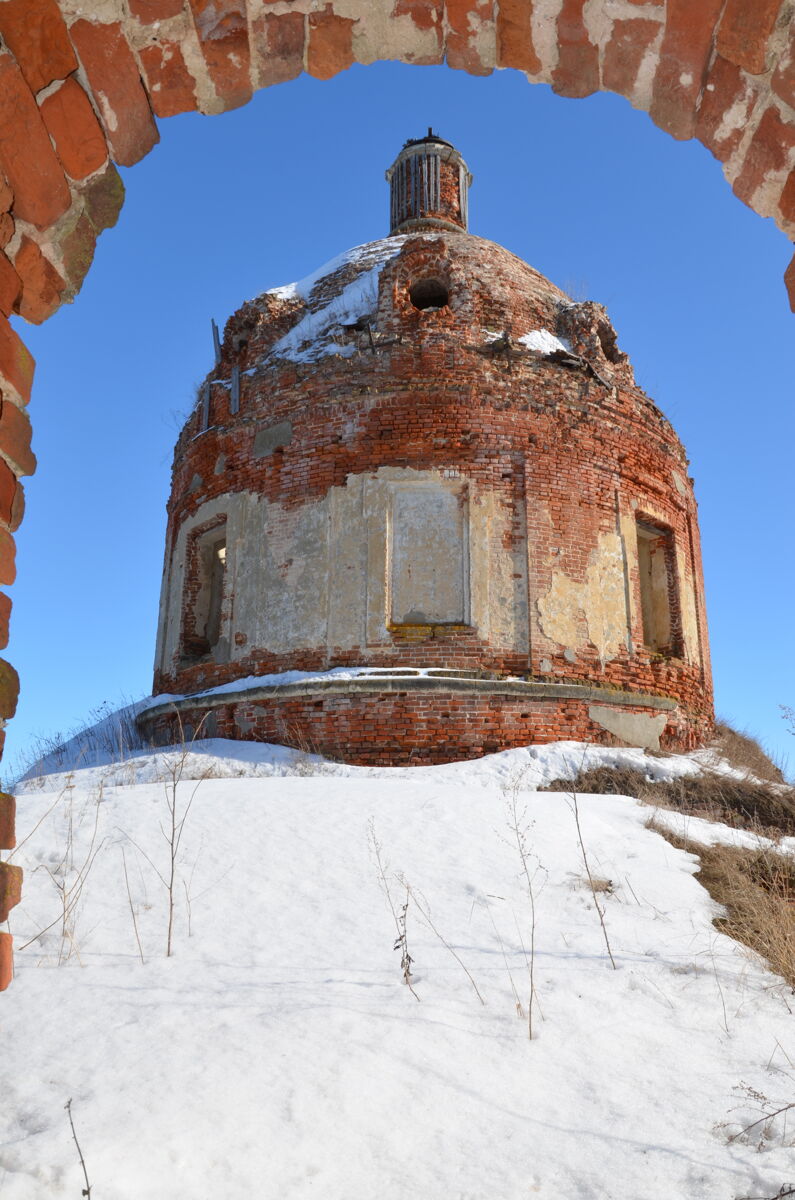 Церковь Троицы Живоначальной, Соловьевка (Чернский район, Тульская область). архитектурные детали, Вид со второго яруса колокольни