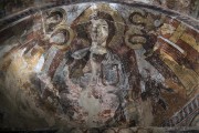 Церковь Успения Пресвятой Богородицы, фреска алтарной апсиды<br>, Жибиани, Самегрело и Земо-Сванети, Грузия
