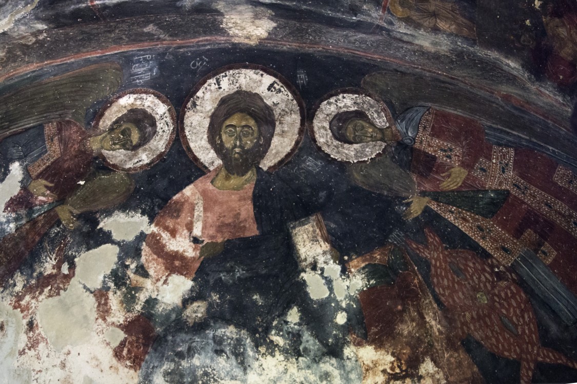 Михаила Архангела церковь, Мацхвариши (Самегрело и Земо-Сванети, Грузия). интерьер и убранство, фреска алтарной апсиды