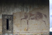Церковь Михаила и Гавриила Архангелов, фреска снаружи храма<br>, Лаштхвери (Линджери, Лаштхор), Самегрело и Земо-Сванети, Грузия