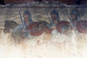 Церковь Михаила и Гавриила Архангелов, Наружние фрески. Легенда об Амирани.<br>, Лаштхвери (Линджери, Лаштхор), Самегрело и Земо-Сванети, Грузия