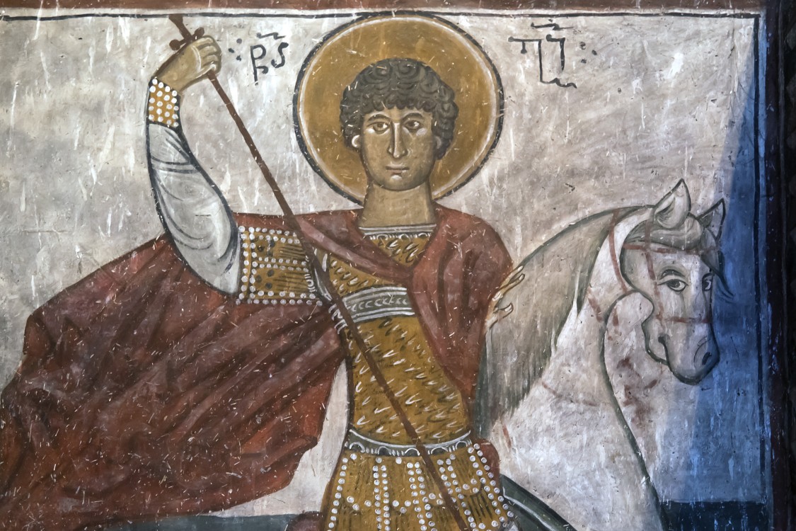 Церковь Михаила и Гавриила Архангелов, Лаштхвери (Линджери, Лаштхор) (Самегрело и Земо-Сванети, Грузия). интерьер и убранство, Георгий Победоносец