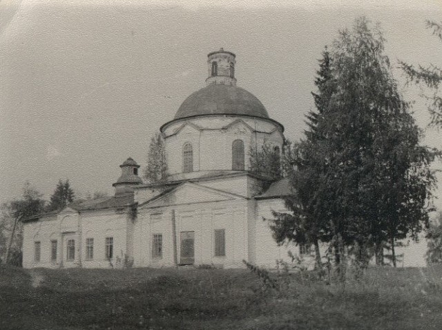 Чадрома. Церковь Николая Чудотворца. архивная фотография, Архивное фото, 1955 г.