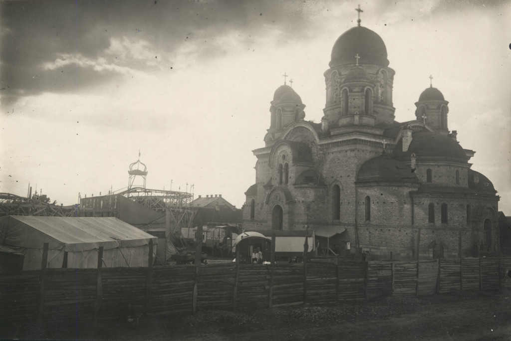 Собор Воскресения Христова, Белосток (Подляское воеводство, Польша). архивная фотография, Почтовая фотооткрытка 1916 г.