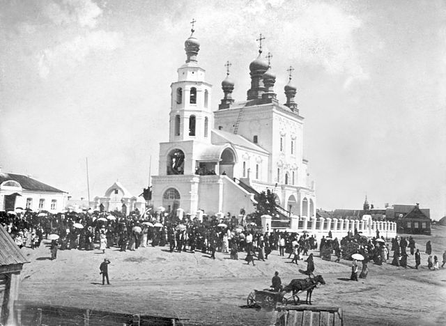 Красный Яр. Церковь Владимирской иконы Божией Матери. архивная фотография, Фото 1912-1917 г.