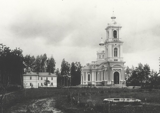 Серафимо-Антониевский мужской скит Александро-Невской лавры. Церковь Серафима Саровского, Зачеренье (Лужский район, Ленинградская область). архивная фотография, Частная коллекция. Фото 1911 г.