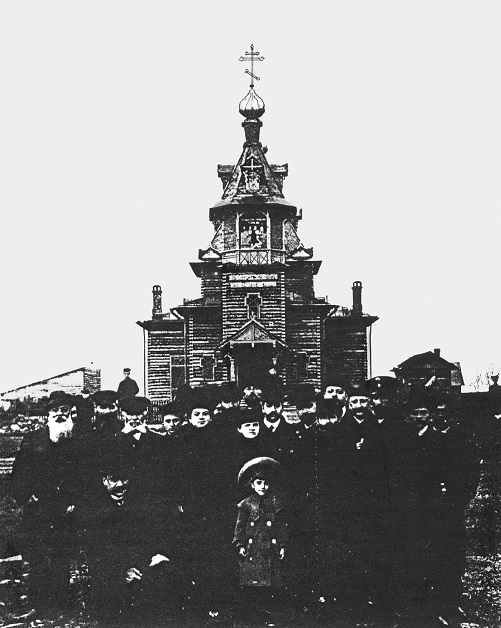 Церковь Казанской иконы Божией Матери (старая), Александровская (Санкт-Петербург, Пушкинский район, г. Санкт-Петербург). архивная фотография, Частная коллекция. Фото 1910-х годов