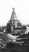 Церковь Преображения Господня (старая), Фото Ф. Каликина из книги  М. В. Красовский. Курс истории русской архитектуры. Часть I. Деревянное зодчество. Петроград, 1916 г.<br>, Спасский Погост, Тарногский район, Вологодская область