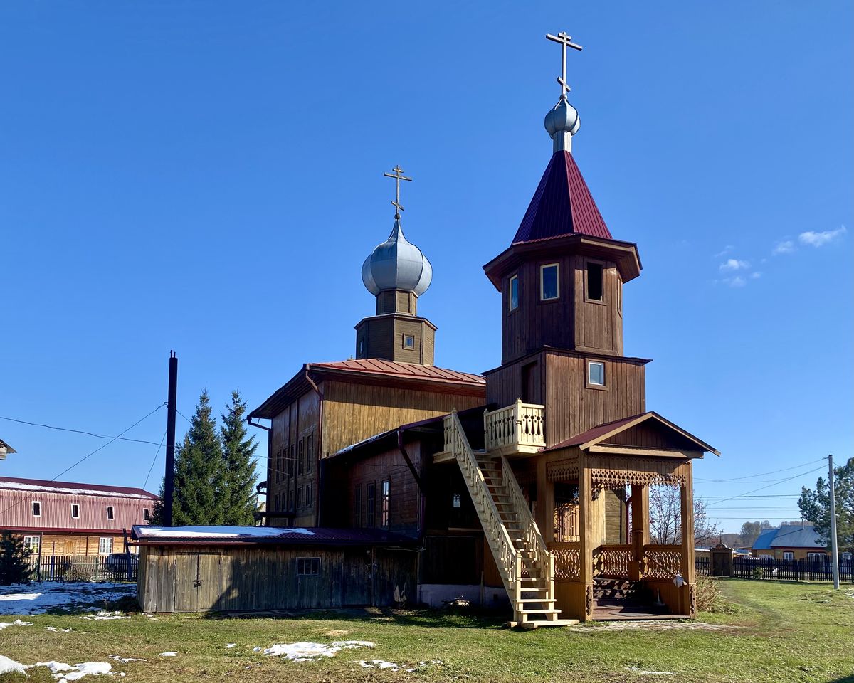Церковь Николая Чудотворца, Залесово (Залесовский район, Алтайский край). фасады, Вид с СЗ
