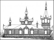 Церковь Казанской иконы Божией Матери на Красненьком кладбище (старая), Рис. с сайта http://www.citywalls.ru/house2928.html<br>, Санкт-Петербург, Санкт-Петербург, г. Санкт-Петербург