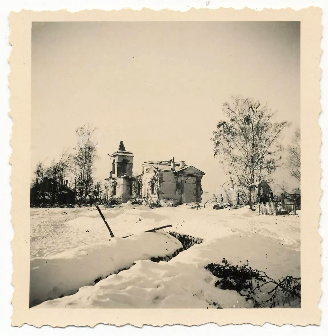 Церковь Адриана и Наталии в Старо-Панове (в Лигове) (старая), Красносельский район (Санкт-Петербург, г. Санкт-Петербург). архивная фотография, Вид на храм с юго-востока. С аукциона e-bay.de