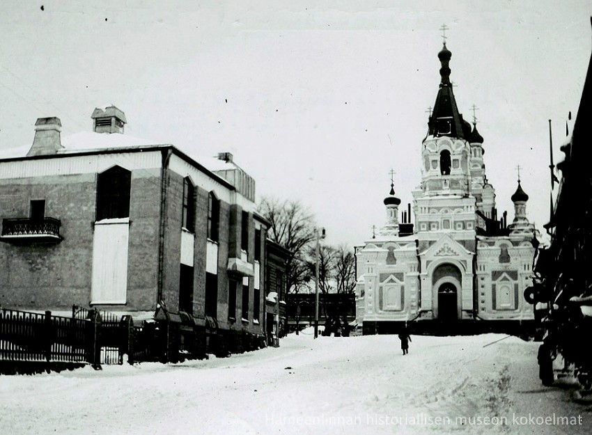 Хямеэнлинна (Тавастгус). Церковь Николая Чудотворца при 9-ом Финляндском стрелковом полку. архивная фотография, Фото с сайта http://www.pyhasyke.fi/historiaa.html