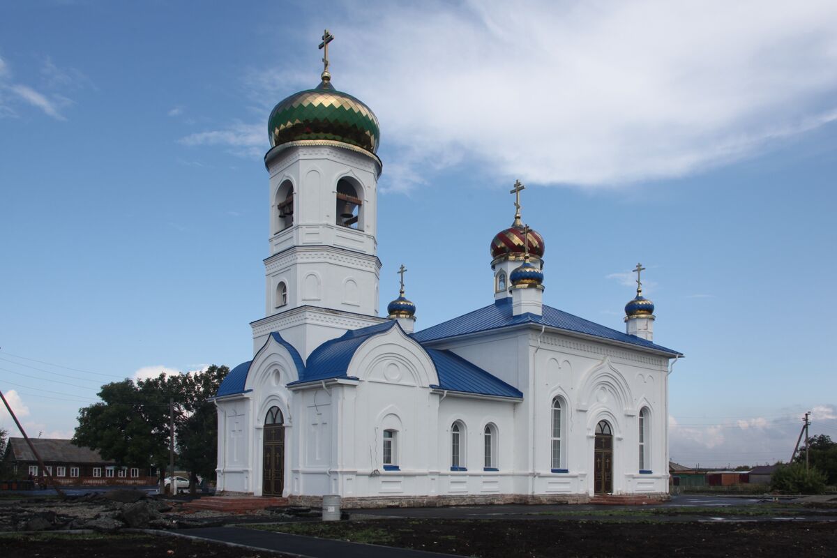 Церковь Михаила Архангела, Мордвиновка (Увельский район, Челябинская область). фасады, Вид с юго-запада