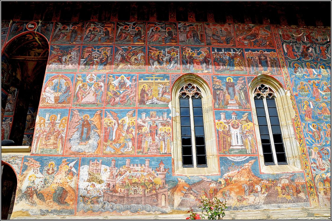 Молдовица. Монастырь Молдовица. фасады, Фреска южной стены