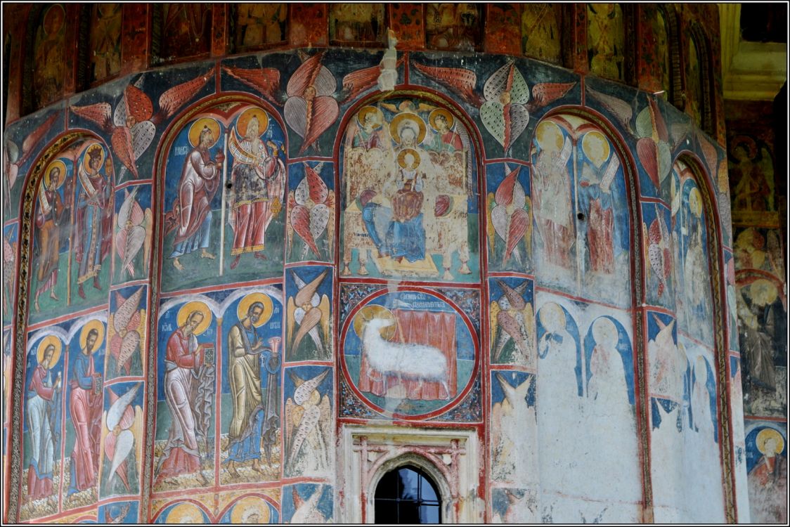 Молдовица. Монастырь Молдовица. архитектурные детали, Фреска южной стены