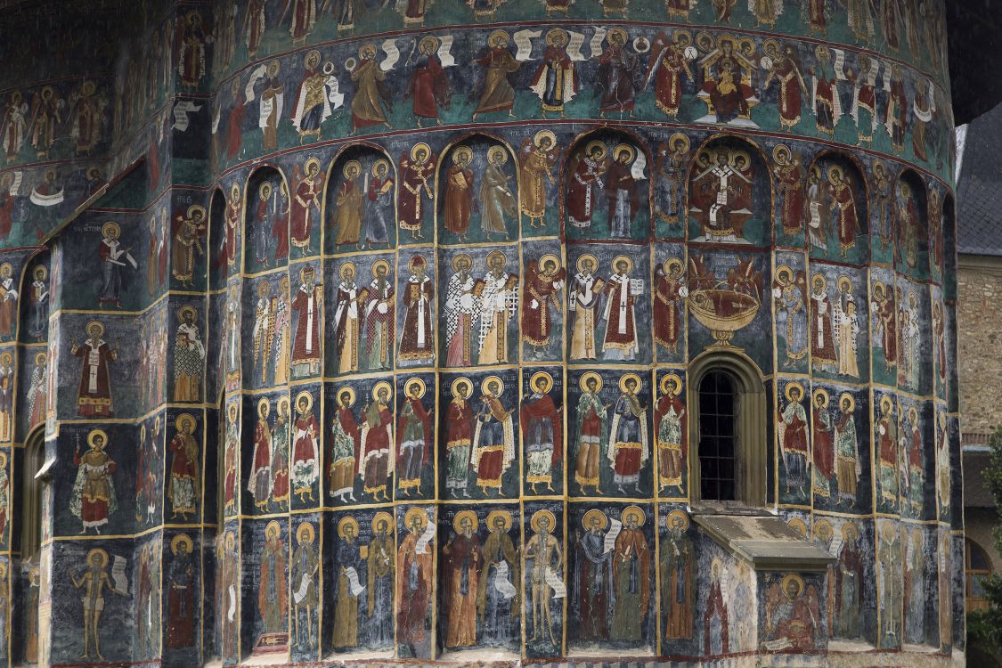 Монастырь Сучевица. Церковь Воскресения Христова, Сучевица (Сучава, Румыния). архитектурные детали, фрески абсиды