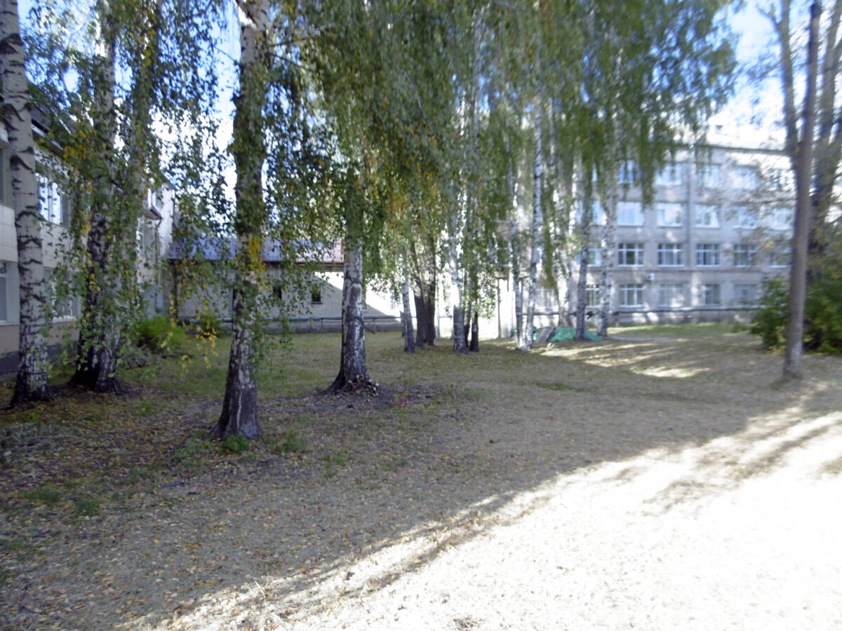 Феодоровский мужской монастырь. Церковь Александра Невского, Городец (Городецкий район, Нижегородская область). дополнительная информация,  Место, на территории районной больницы, где до разрушения находился храм А.Невского