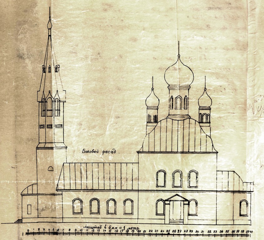 Церковь Илии Пророка в Федосьине, Смольки (Городецкий район, Нижегородская область). графика, кадрирование