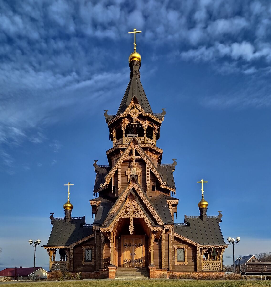 Церковь Троицы Живоначальной (новая), Бармино (Лысковский район, Нижегородская область). фасады