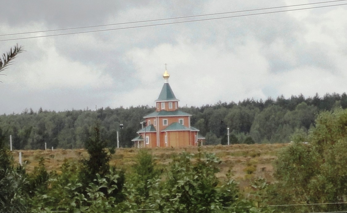 Владыкино. Церковь Серафима Саровского. общий вид в ландшафте