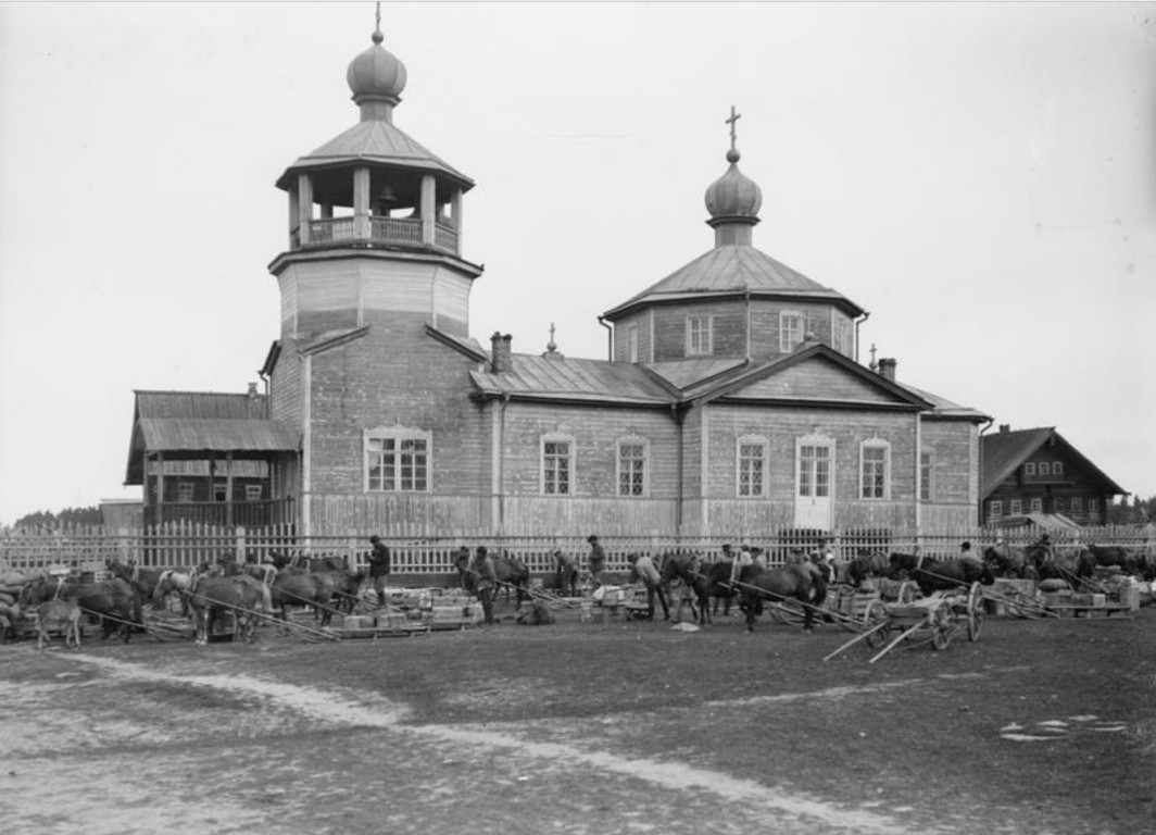 Тивдия. Церковь Вознесения Господня. архивная фотография, Британское фото 1919 года