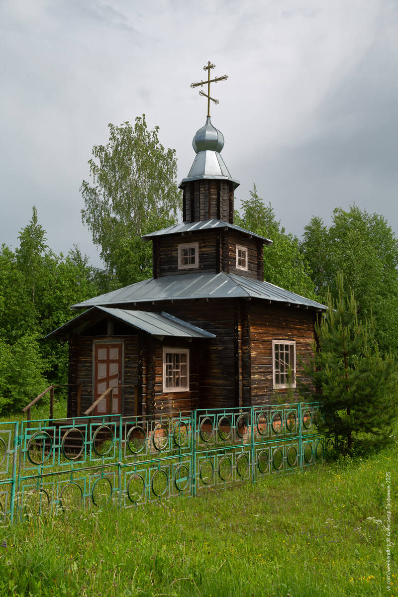 Церковь Корсунской иконы Божией Матери, Климушино (Верховажский район, Вологодская область). общий вид в ландшафте