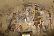 Церковь Георгия Победоносца, Фреска западной стены. Святые воины.<br>, Адиши, Самегрело и Земо-Сванетия, Грузия