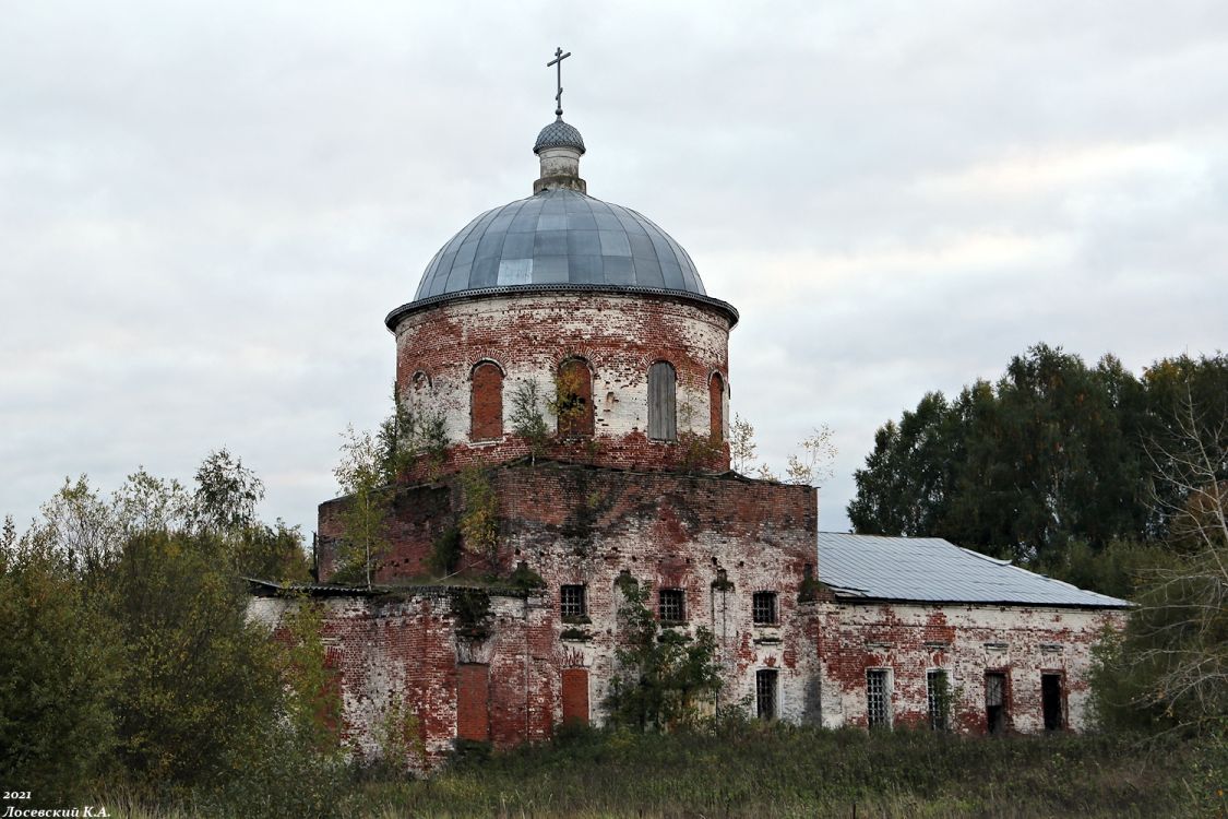 Церковь Смоленской иконы Божией Матери, Кулиги (Ивановский район, Ивановская область). фасады, Северный фасад