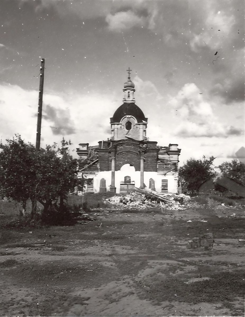 Церковь Николая Чудотворца (старая), Новосокольники (Новосокольнический район, Псковская область). архивная фотография, Трофейное фото