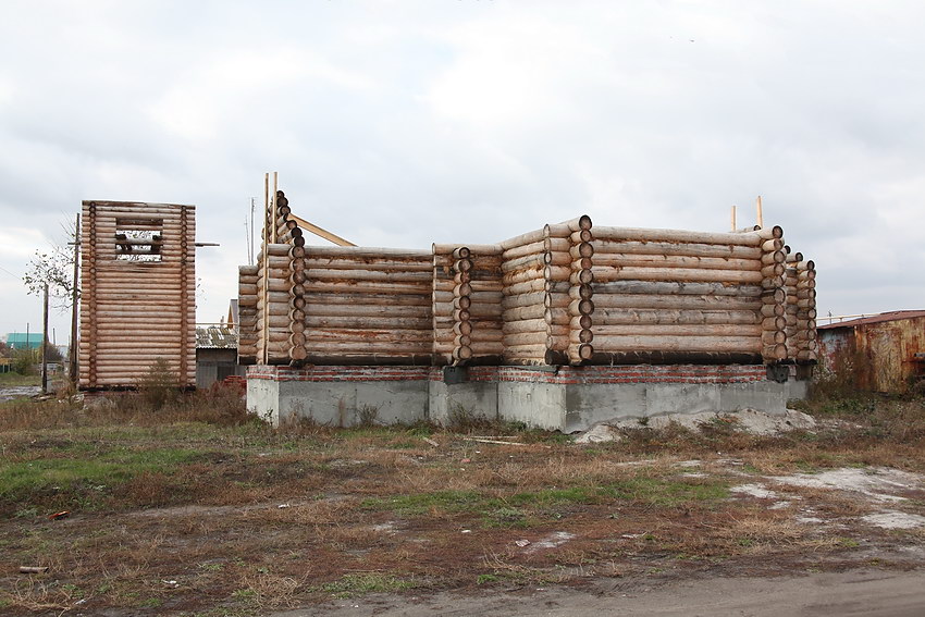 Церковь Николая Чудотворца (строящаяся), Печёнкино (Еткульский район, Челябинская область). документальные фотографии, Вид с востока