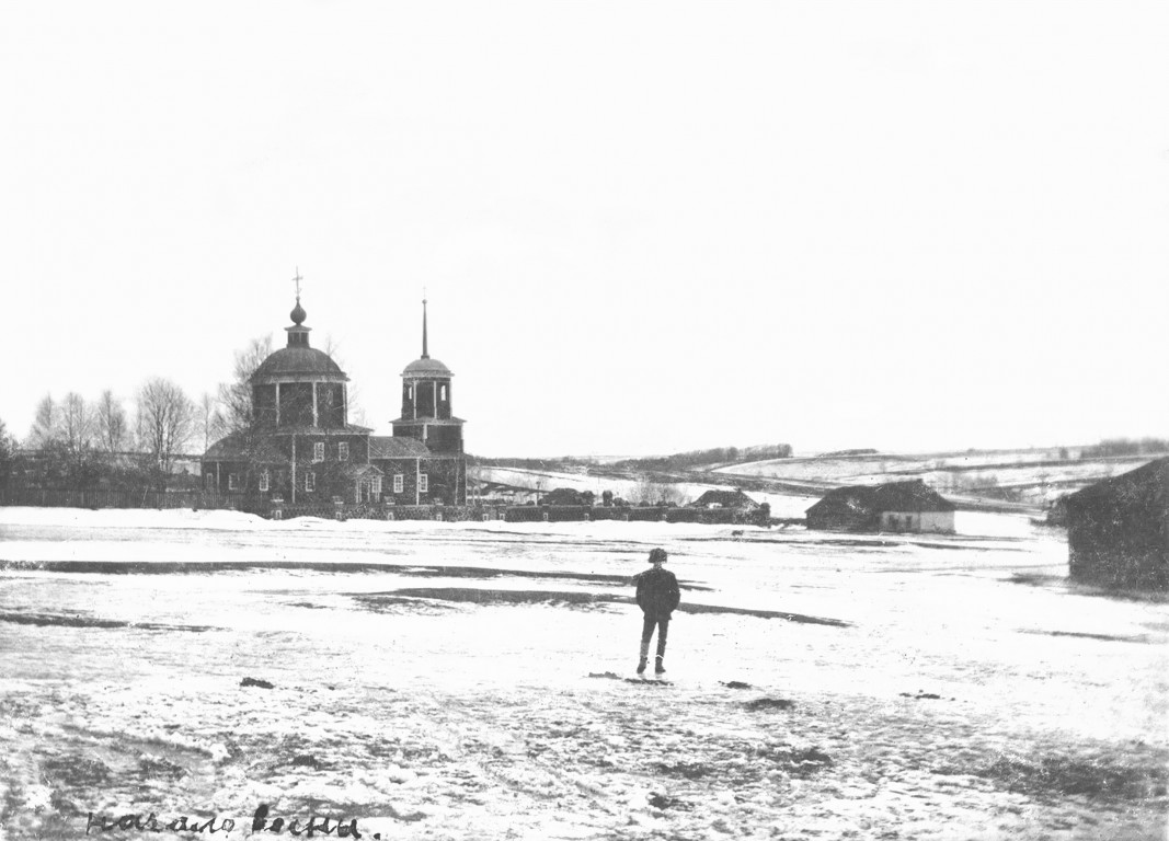 Церковь Георгия Победоносца, Новые Дольцы (Белёвский район, Тульская область). архивная фотография, Георгиевская церковь в Новых Дольцах 1910г.. Фото И.Горелова
