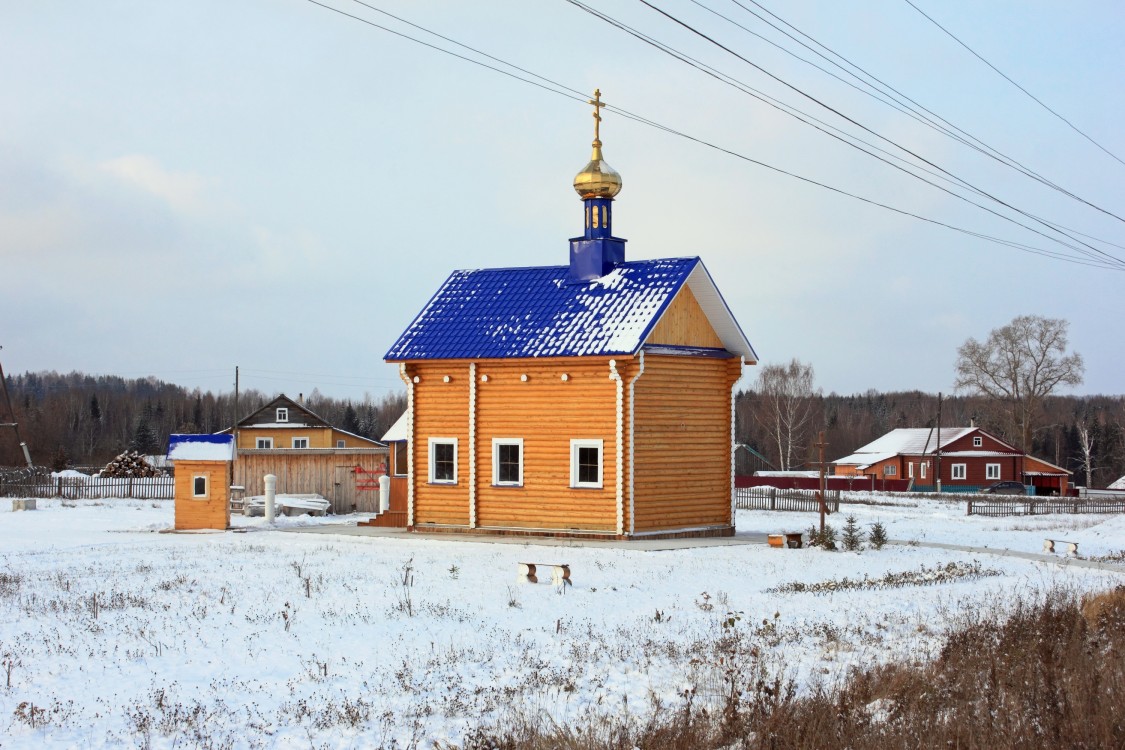 Цепели. Часовня Покрова Пресвятой Богородицы. фасады, Вид  юго-востока