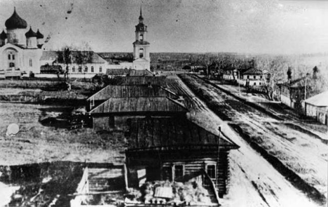 Полом. Церковь Благовещения Пресвятой Богородицы (старая). архивная фотография, Фотография разрушенной Благовещенской церкви (1873г. постройки) с сайта http://blagoslovi.ru/blagoveshchenskaya-tserkov-s-rzhanoi-polom