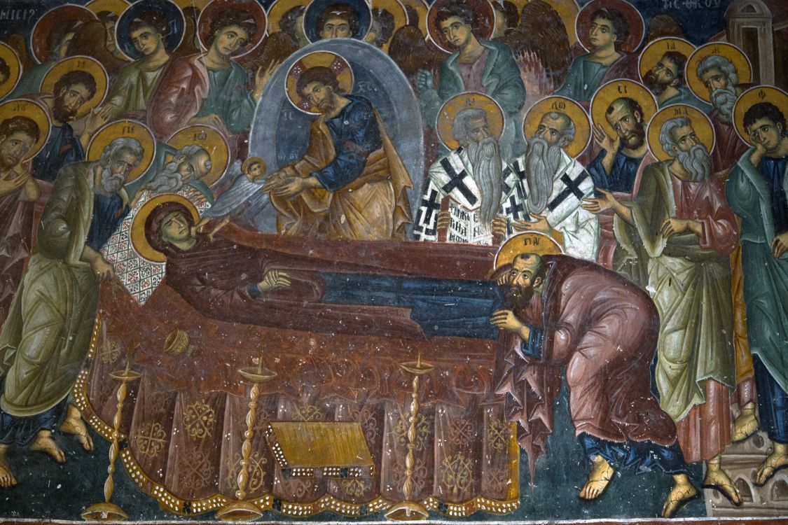Церковь Николая Чудотворца, Прилеп (Северная Македония, Прочие страны). интерьер и убранство, Успение. Конец XIII в.