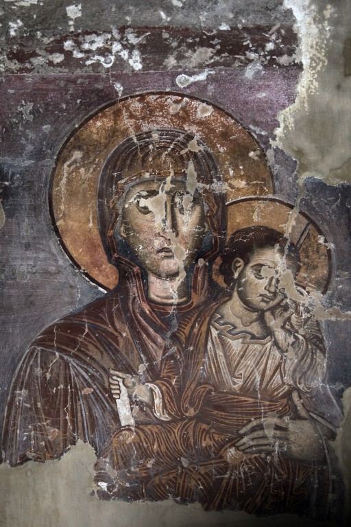 Церковь Димитрия Солунского, Прилеп (Северная Македония, Прочие страны). интерьер и убранство, Богородица с младенцем Христом. 1290 г.