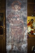 Церковь Димитрия Солунского, Великомученик Дмитрий Солунский. 1290 г. Фреска на столпе храма.<br>, Прилеп, Северная Македония, Прочие страны