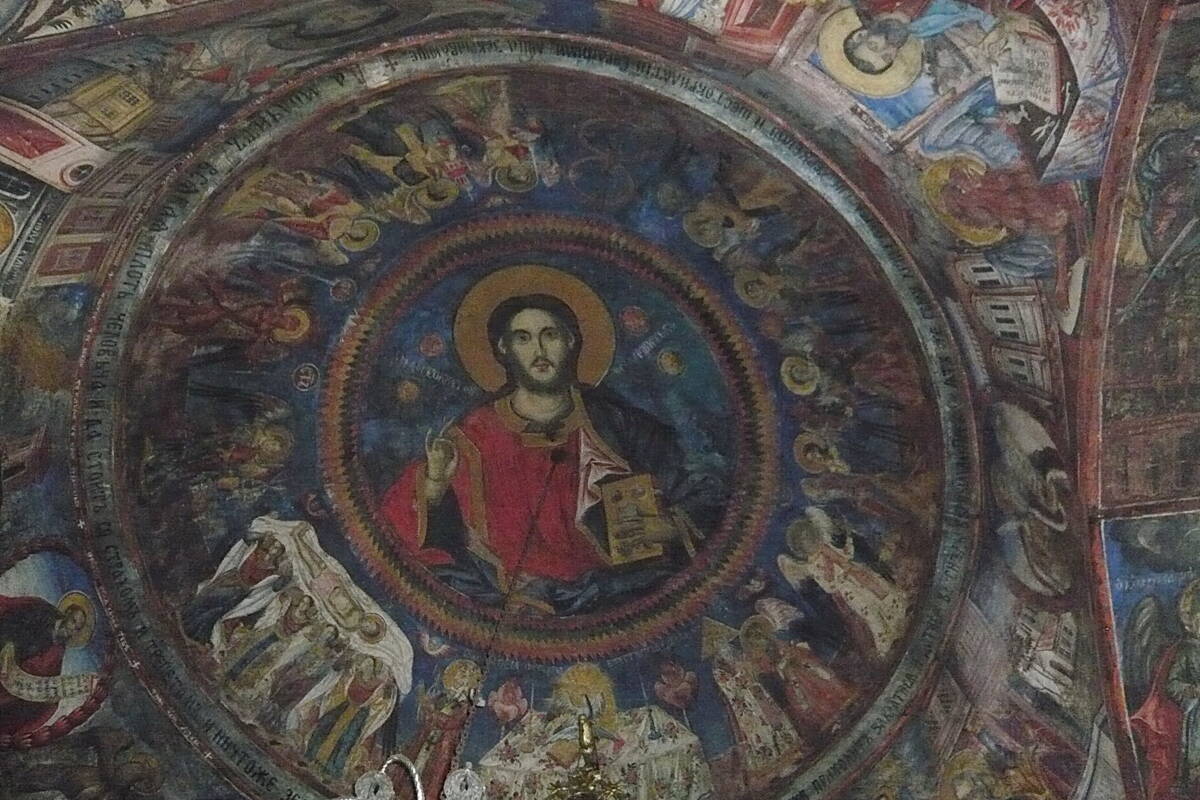 Церковь Успения Пресвятой Богородицы, Охрид (Северная Македония, Прочие страны). интерьер и убранство, Росписи купола