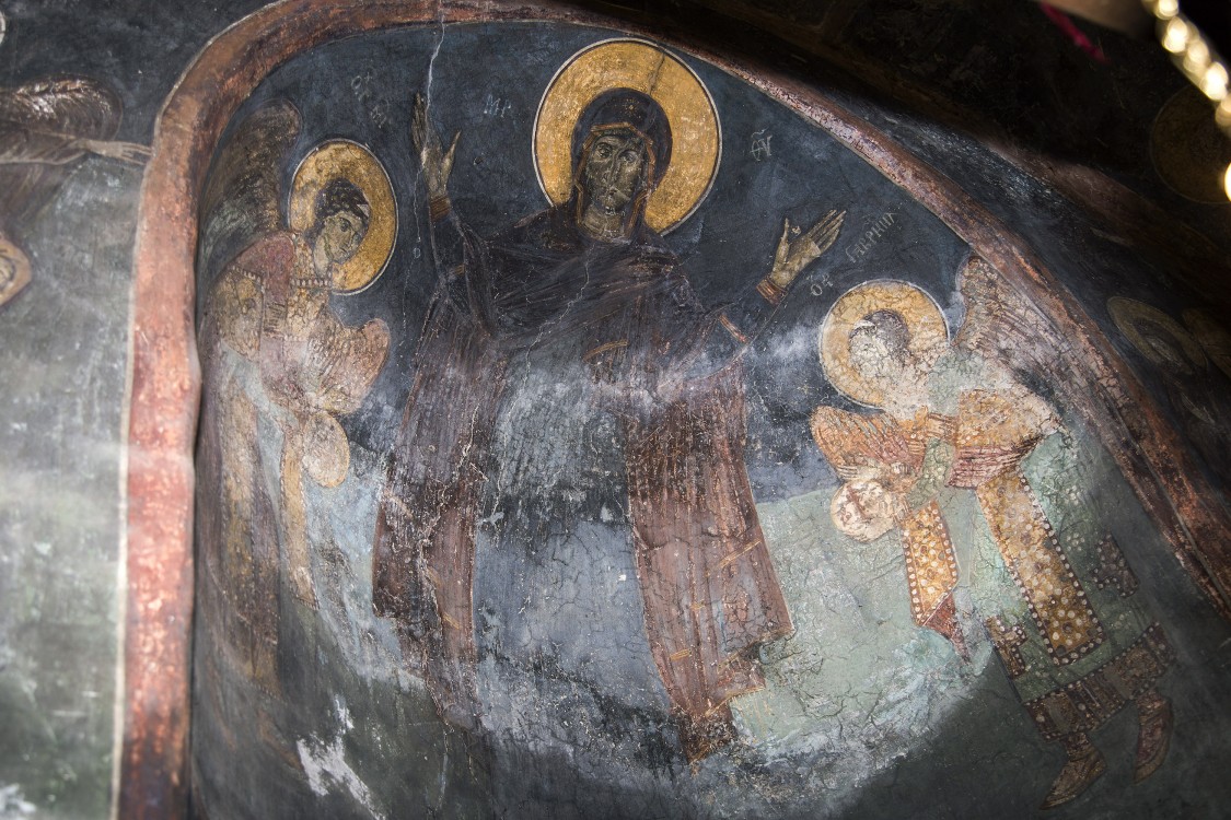 Церковь Николая Чудотворца, Охрид (Северная Македония, Прочие страны). интерьер и убранство, фреска конхи абсиды