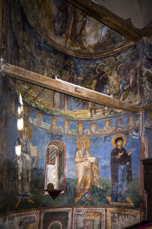 Церковь Андрея Первозванного, Долна-Матка (Северная Македония, Прочие страны). интерьер и убранство, фрески северной экседры