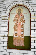 Спасо-Преображенский скит. Храм-часовня Смоленской иконы Божией Матери "Одигитрия", Икона у входа в часовню.<br>, Оковцы, Селижаровский район, Тверская область