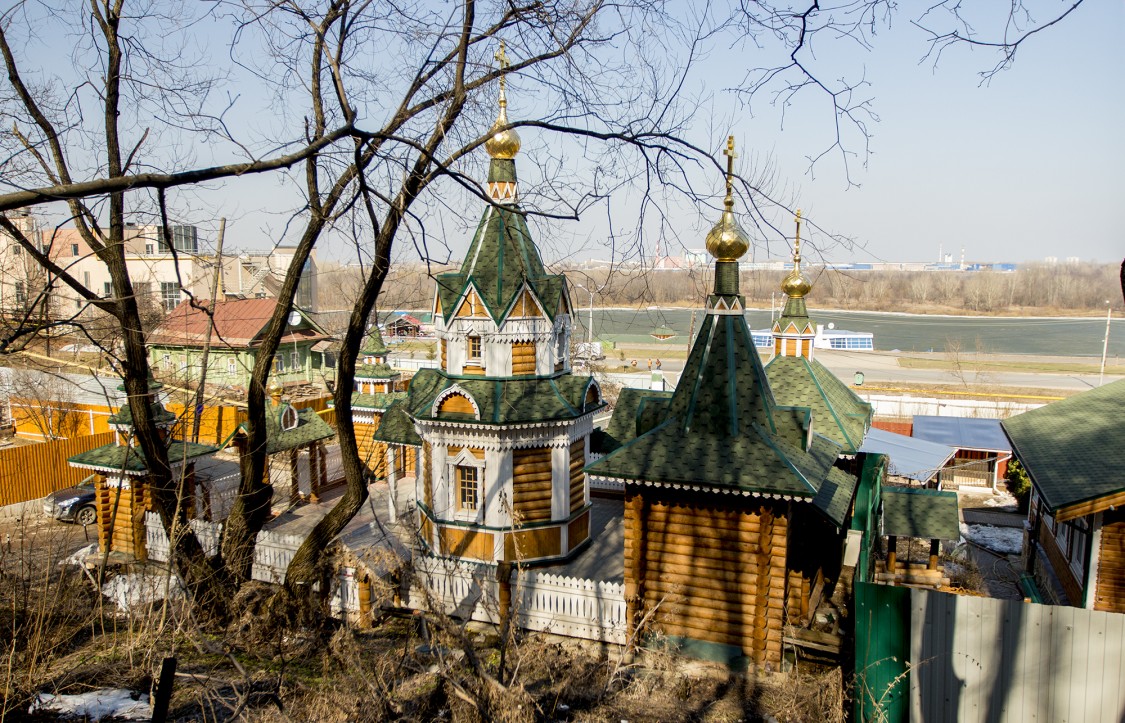 Нижегородский район. Часовня Иоасафа Печерского. общий вид в ландшафте