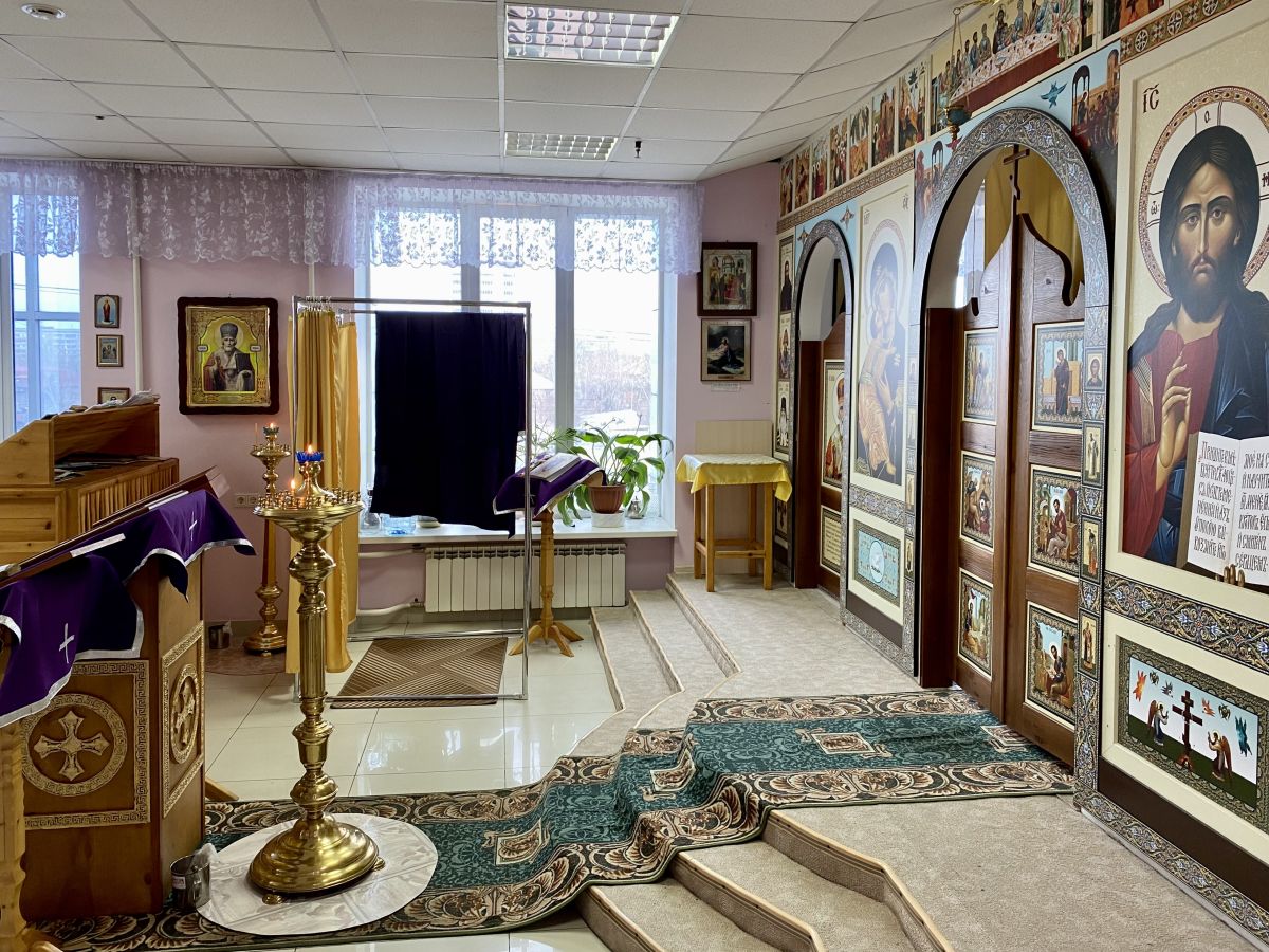 Домовая церковь Феодора Томского, Красноярск (Красноярск, город, Красноярский край). интерьер и убранство, Вид от входа