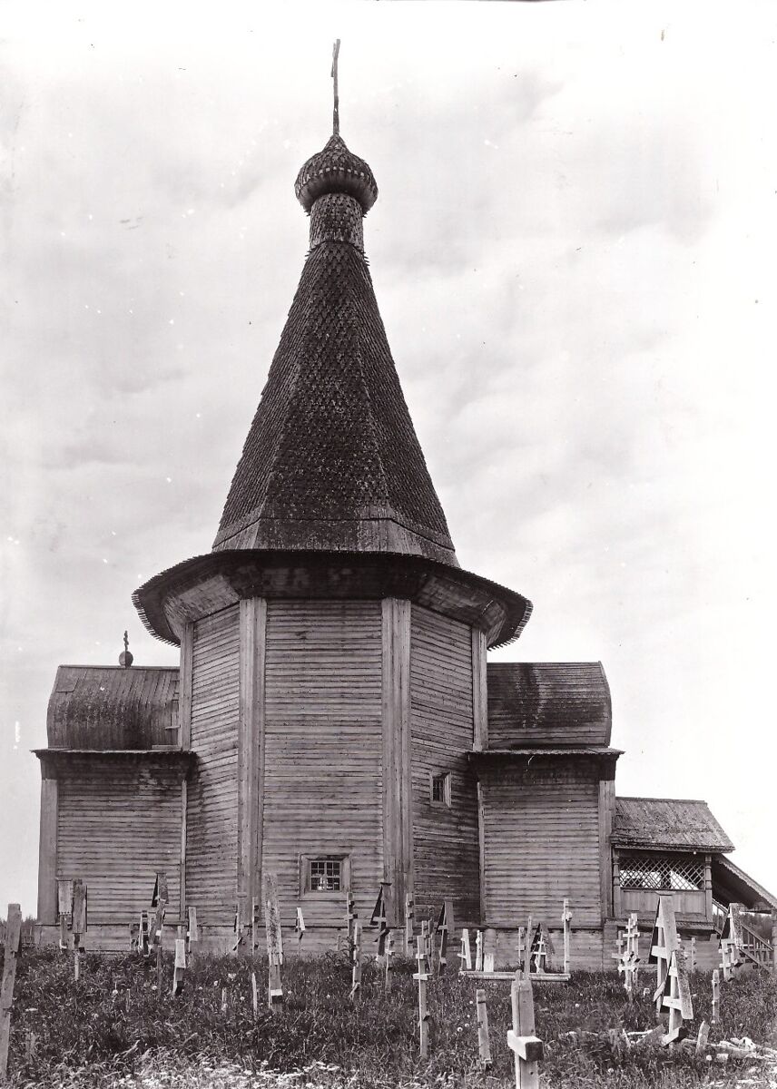 Церковь Георгия Победоносца, Горка (Николаевский Вершинский погост) (Верхнетоемский район, Архангельская область). архивная фотография, Фото начала 20 в. из фондов Верхнетоемского краеведческого музея. (ГК № 55614978)