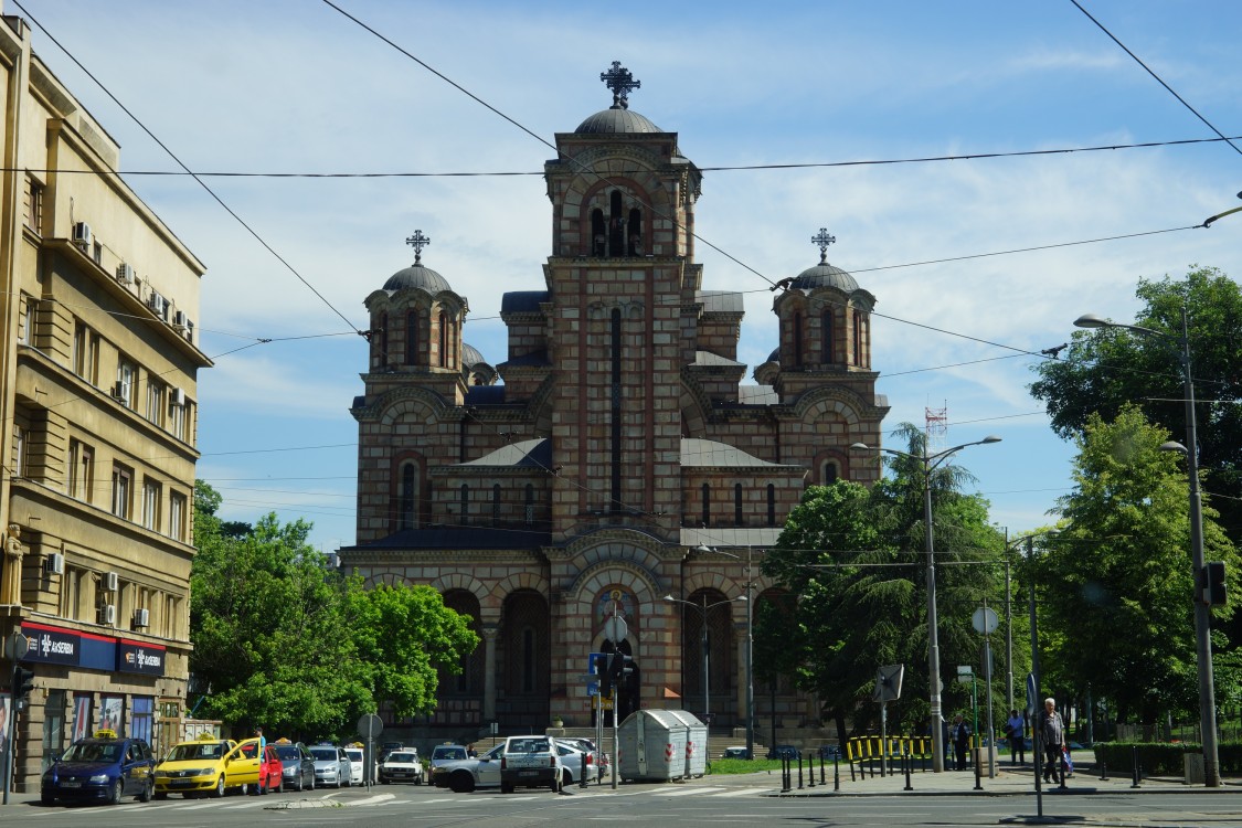 Церковь Марка Евангелиста (новая), Белград (Белград, округ, Сербия). общий вид в ландшафте